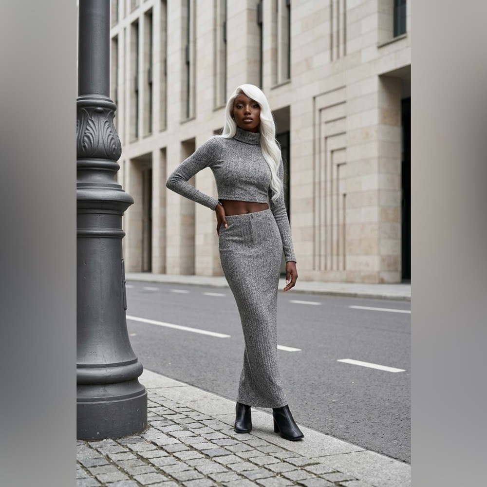 Aya Muse Cari Ribbed Cashmere Maxi Skirt, brand new with tag, size XS